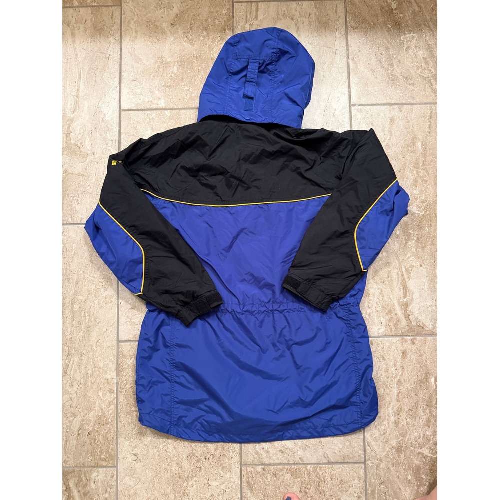Columbia Sportswear Mens Blue Black Colorblock Hooded Outdoor Jacket - Picture 2 of 9